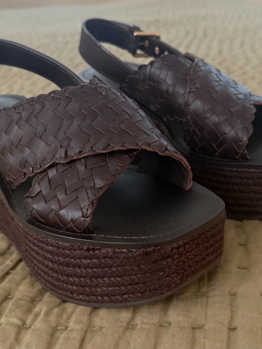 NEW Madewell Amee Wedge Sandal in Carob size 6.5